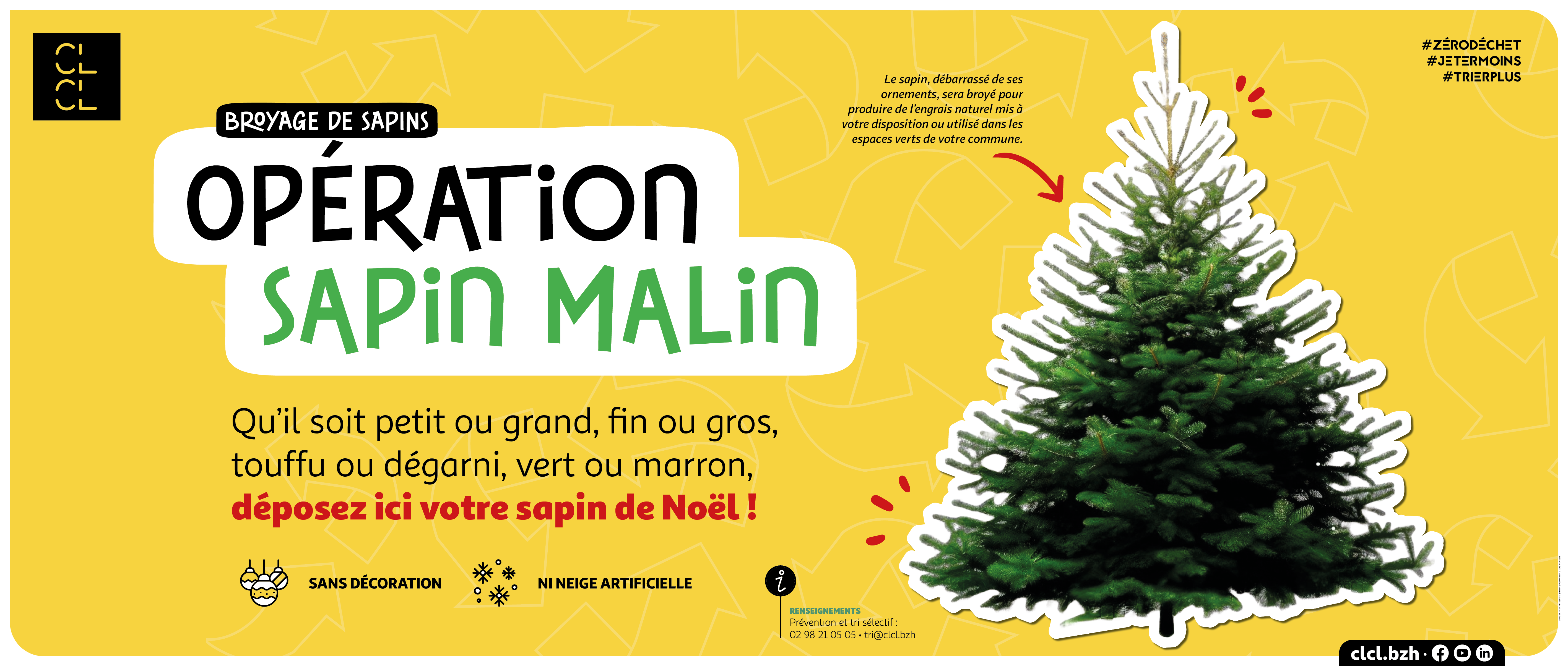 Bâche Broyage de sapins de Noël CLCL